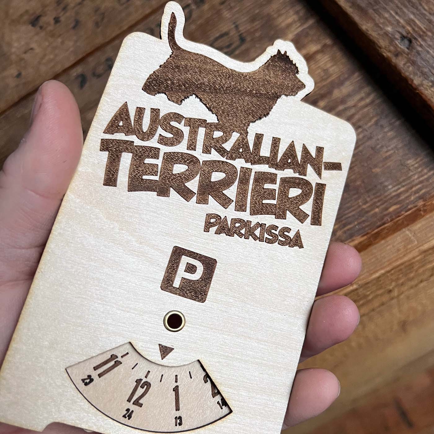 Australianterrieri parkkikiekko