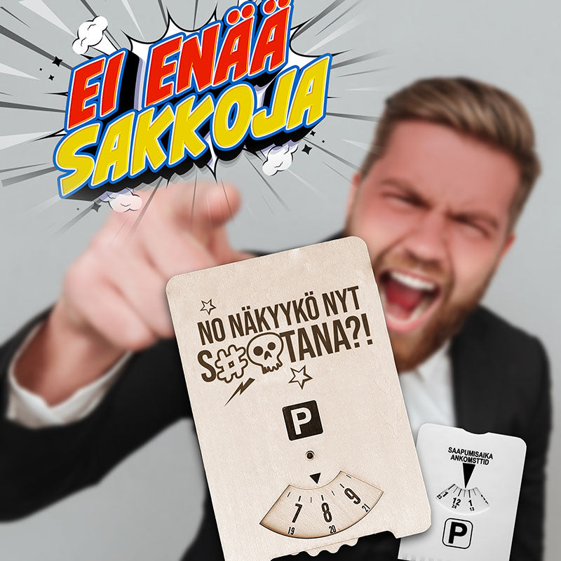 No näkyykö nyt s#@tana?! jätti parkkikiekko