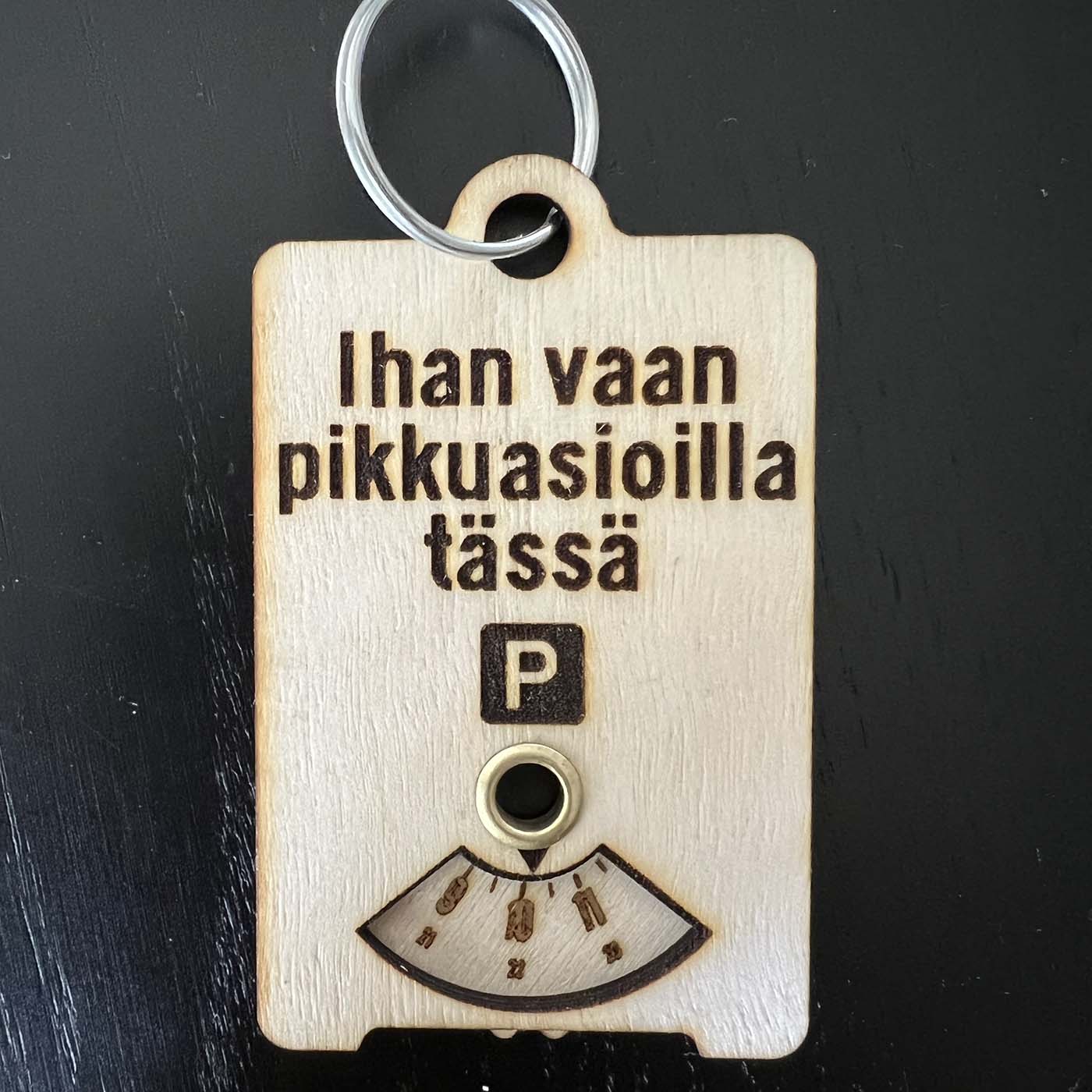 Mini parkkikiekko -avaimenperä