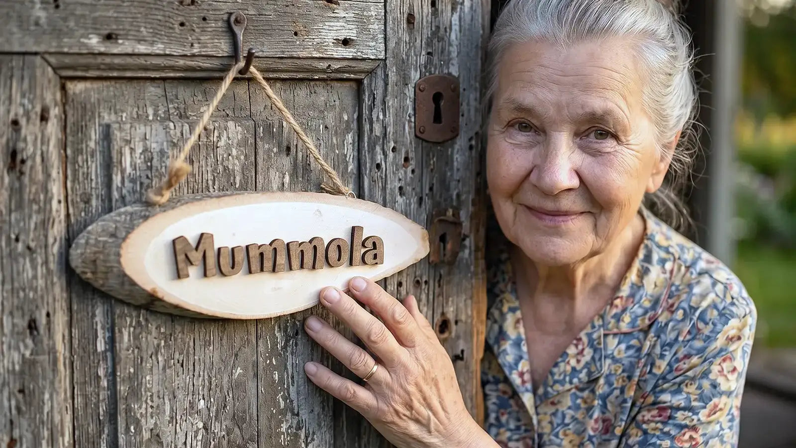 Mummola kyltti oveen