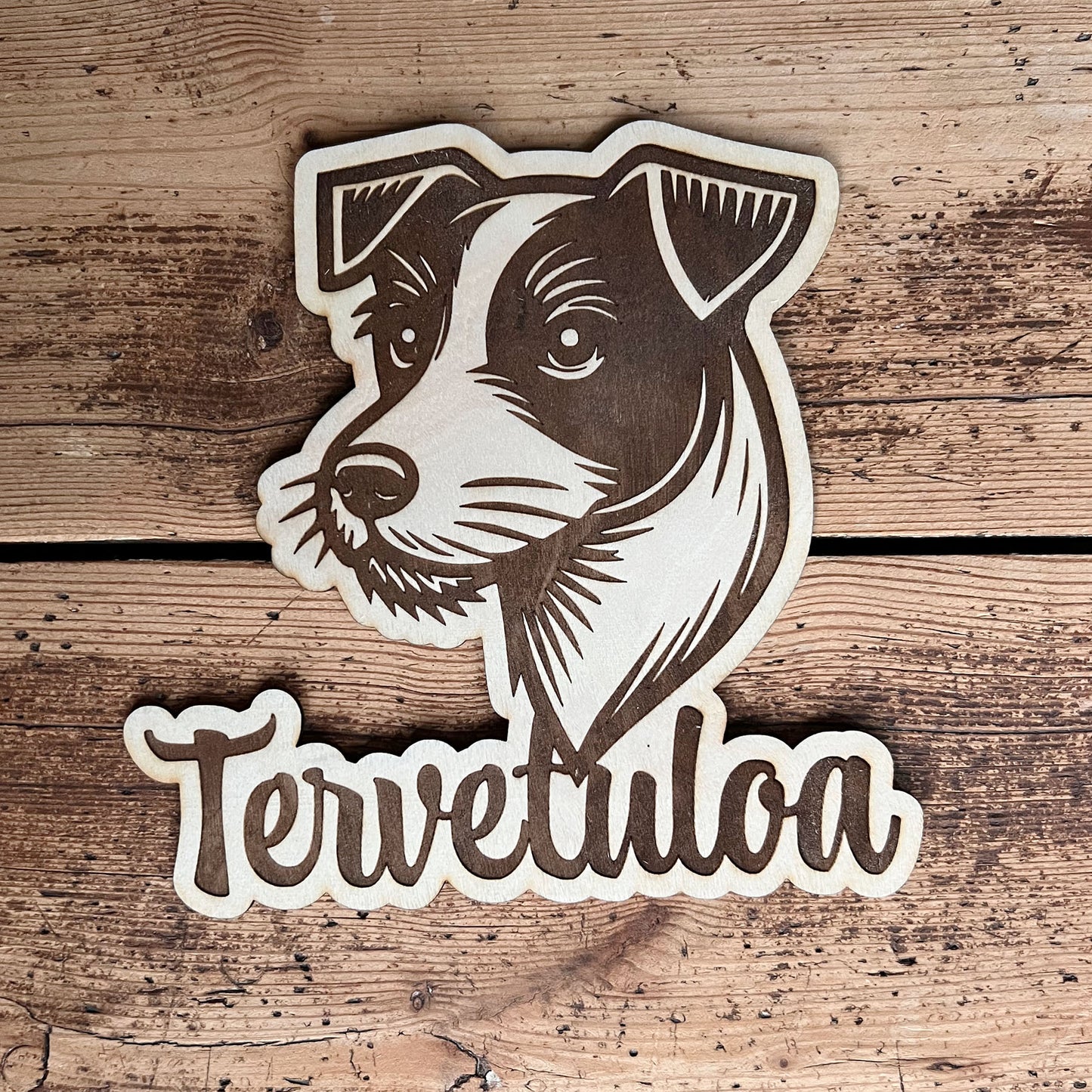 Jack Russell - Tyylikäs ovikyltti koiran ystäville