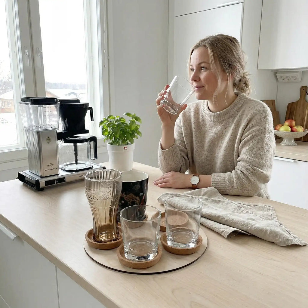 Juomalasit järjestykseen