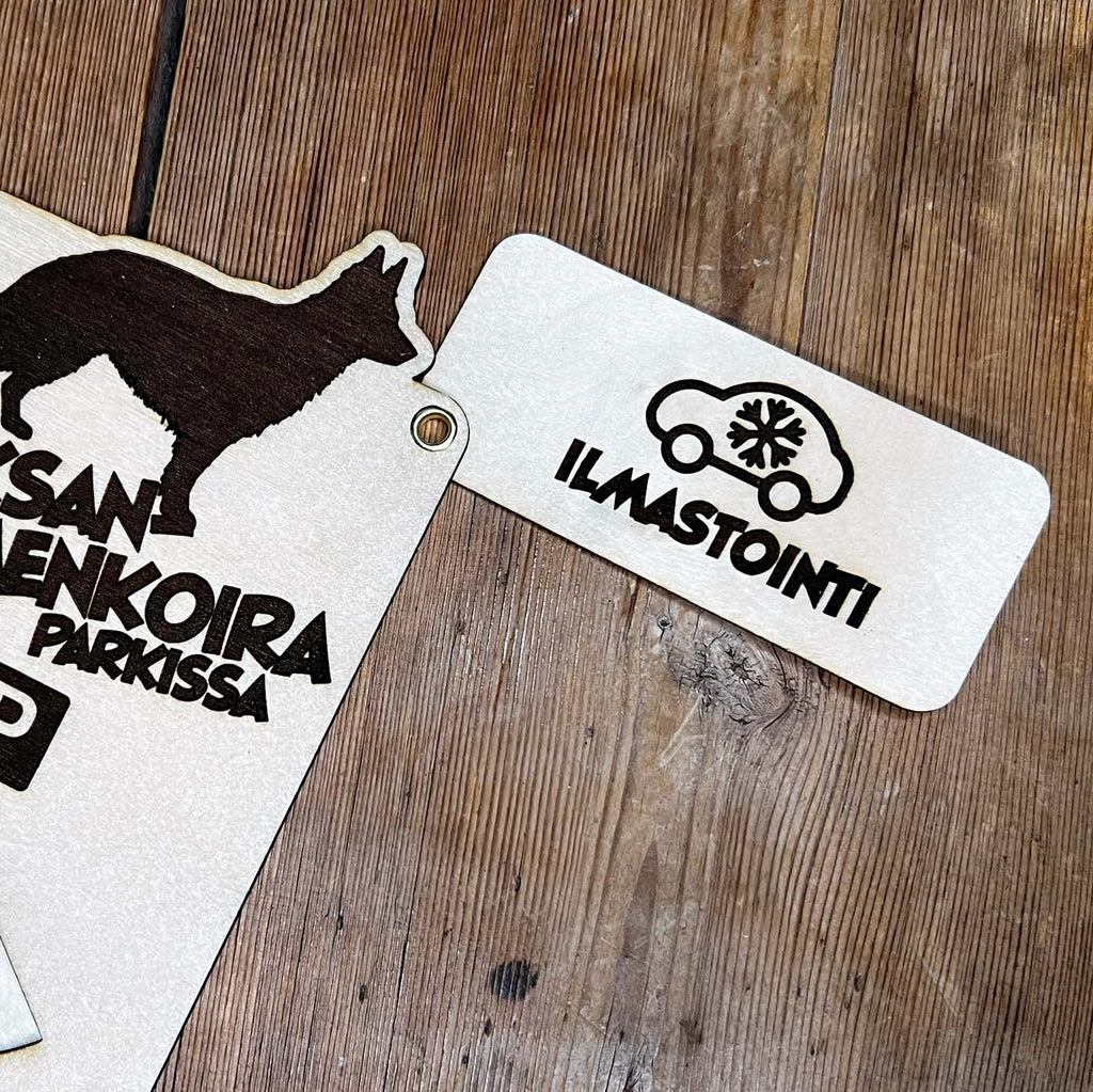 Parkkikiekko ilmastointi-lisäkyltillä