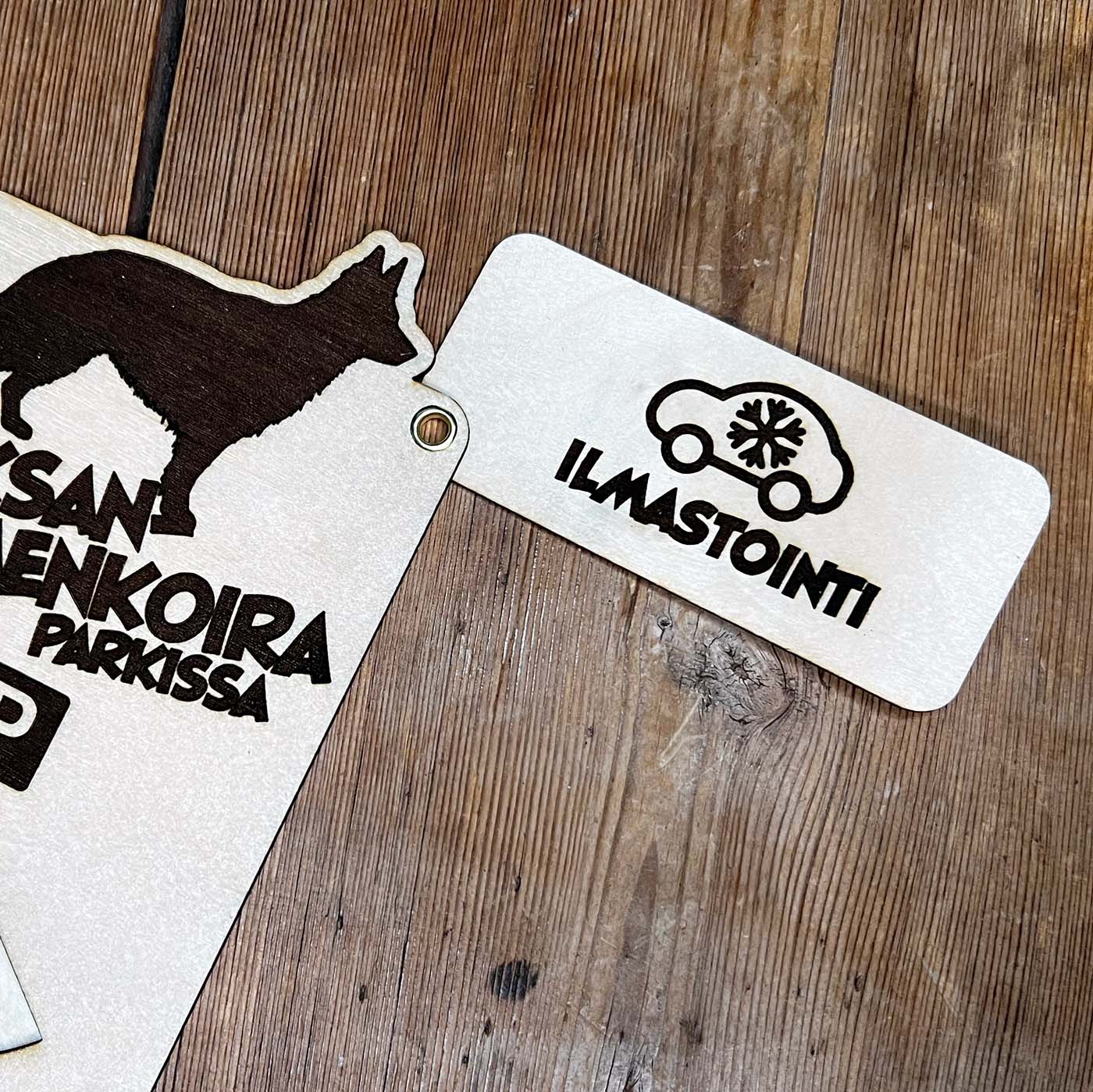 Parkkikiekko ilmastointi-lisäkyltillä