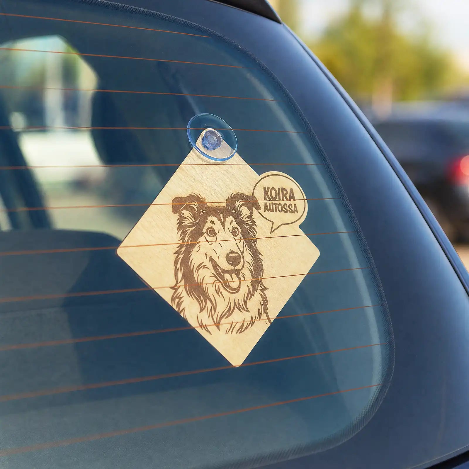 Koira kyltti autoon