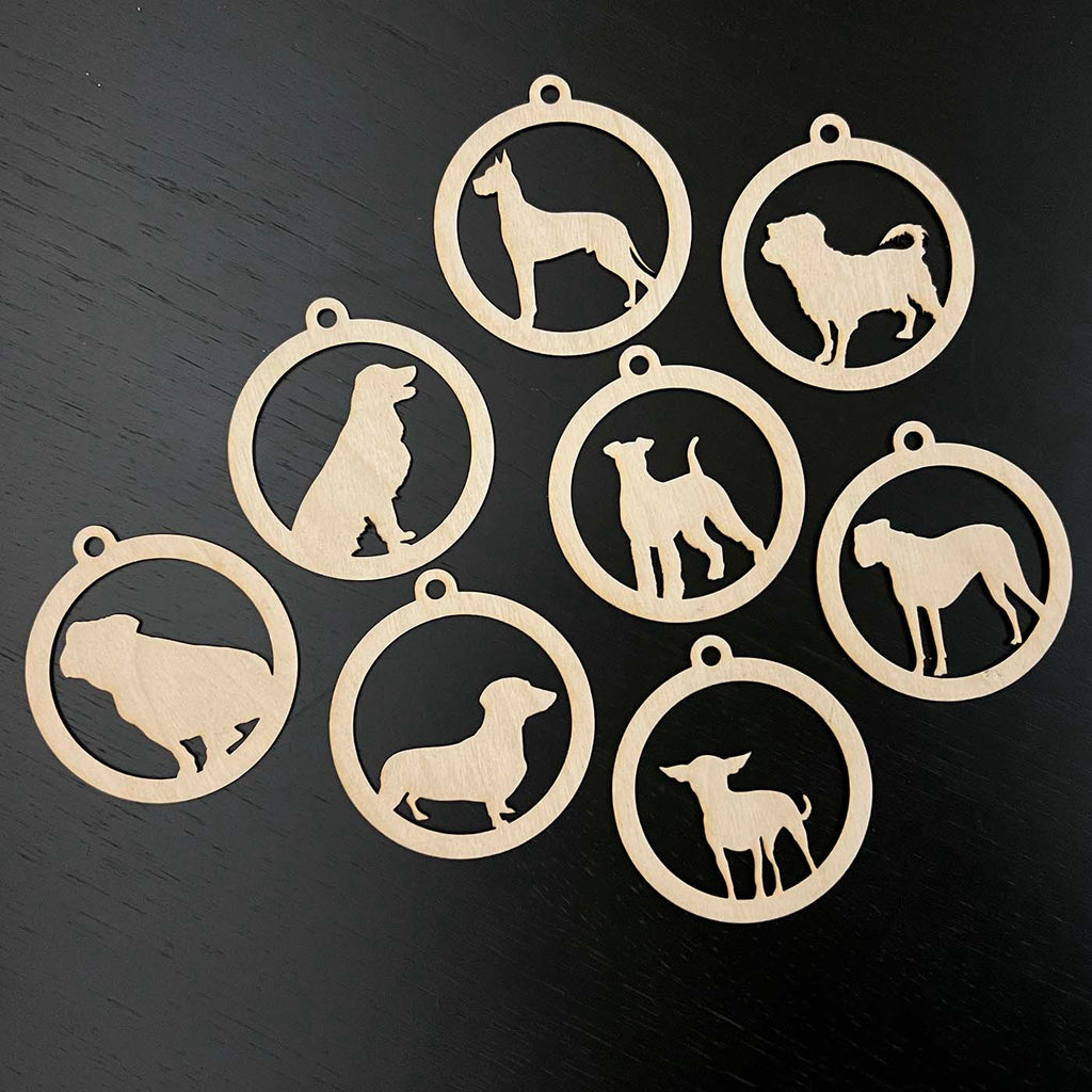 Joulukuusenkoriste koirat